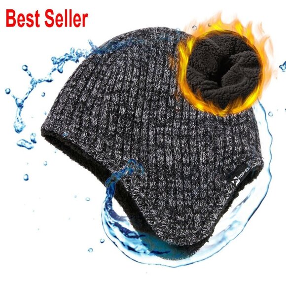 Oversized Merino Wool Beanie Fleece Lined Winter Hat Unisex Ski Skull Cap Mwfus XXL Oversized 100% Merino Wool Beanie Hat for Men  main image 2